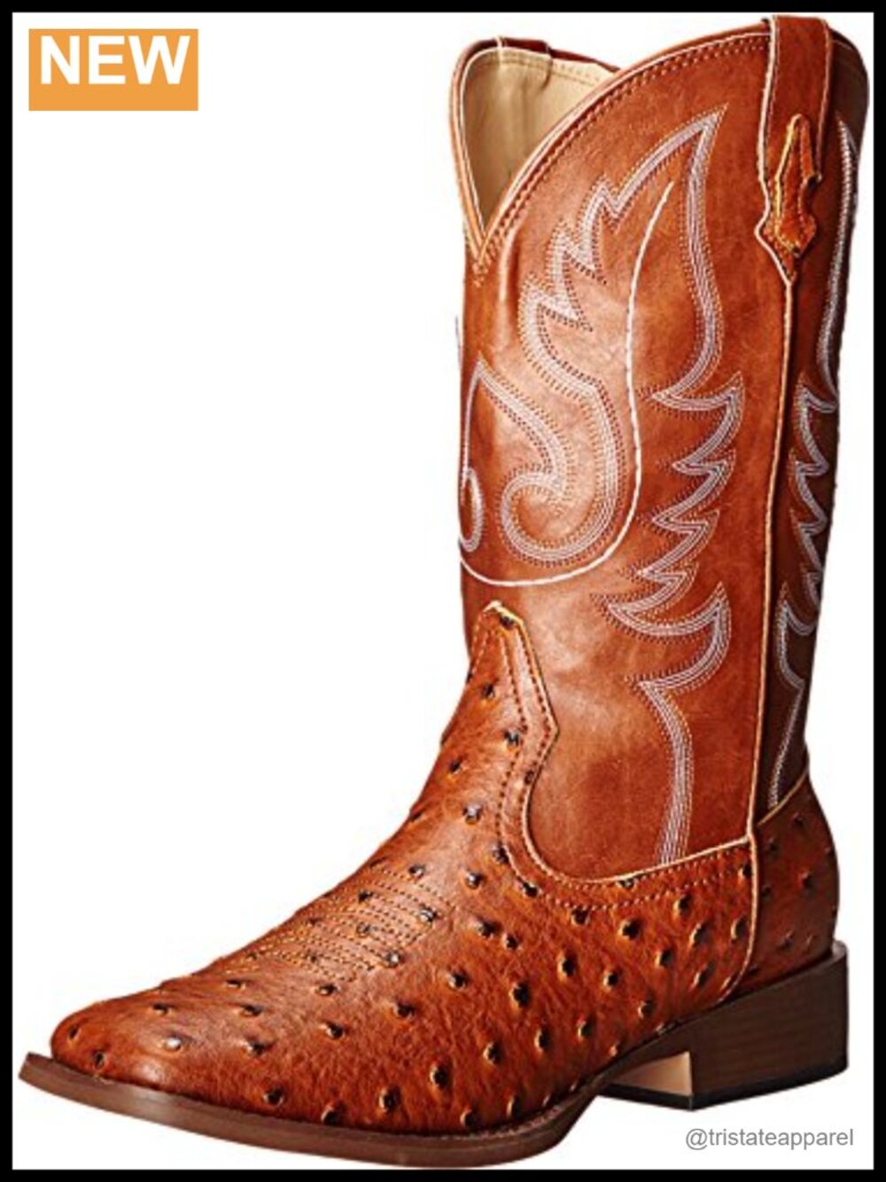Roper Women's Bumps Riding Boot Square Toe Block Heel Pull-On Faux Leather